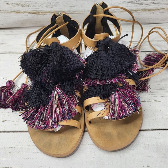 Rebecca Minkoff Elisha Tassel Lace Up Sandal - Picture 3 of 13